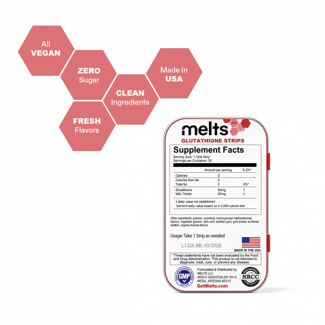 Melts™ Glutathione Strips | Liver Health & Skin Clarity